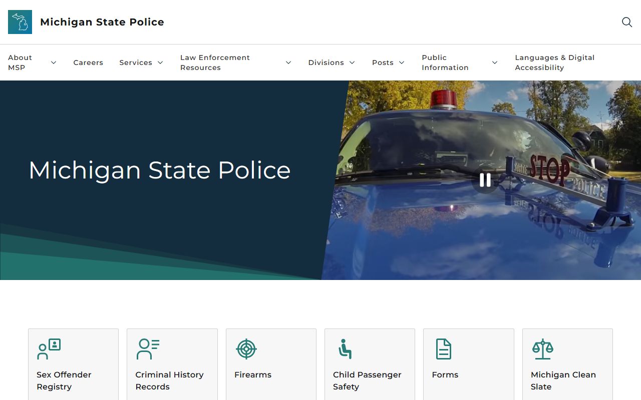 Kalamazoo County court records statewide Michigan State Police records channel