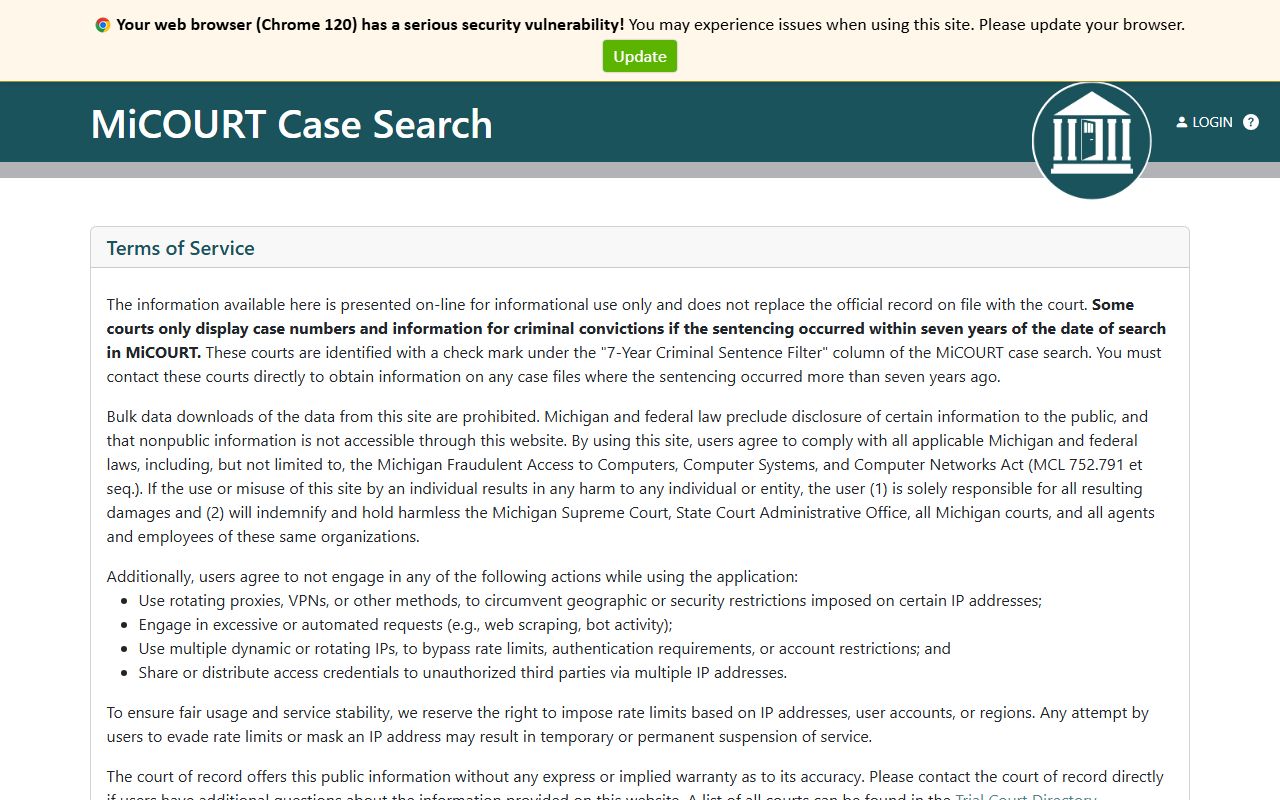 Kalamazoo County court records case search portal for the 8th District Court